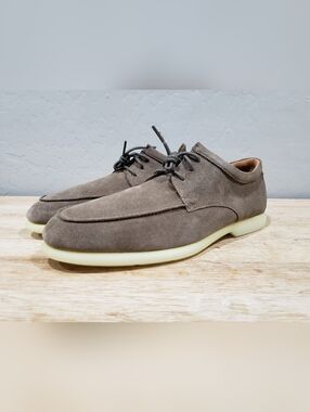 NWOB! ECCO Men's Suede Leather Lace-Up Oxford Shoes (44 | 10/10.5) Greige